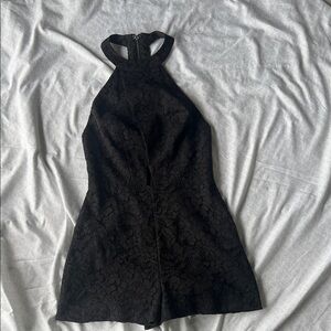 bebe X naven collection Elegant Black Lace Halter romper